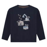 T-shirt Construction 3-8ans-Minymo-Marine-3-AC1-134401-7997-CLÉMENT