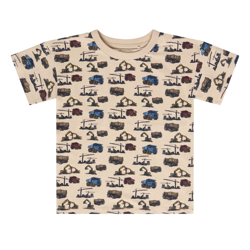 T-shirt Imprimé Construction 3-8ans-Minymo-Beige-3-AC1-134403-1206-CLÉMENT