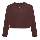 T-shirt Côtelé Brillant 4-14ans-Minymo-Prune-4-AC1-144400-6599-CLÉMENT