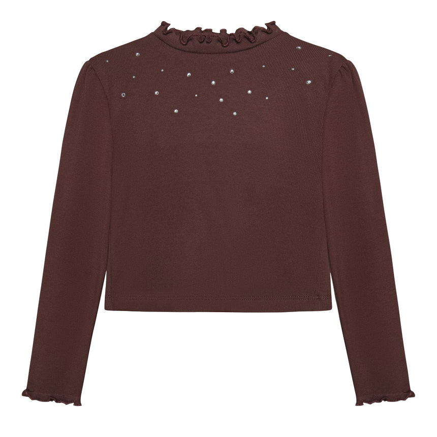 T-shirt Côtelé Brillant 4-14ans-Minymo-Prune-4-AC1-144400-6599-CLÉMENT