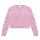 Cardigan Tricot Fleur 4-14ans-Minymo-Rose-4-AC1-144413-6204-CLÉMENT