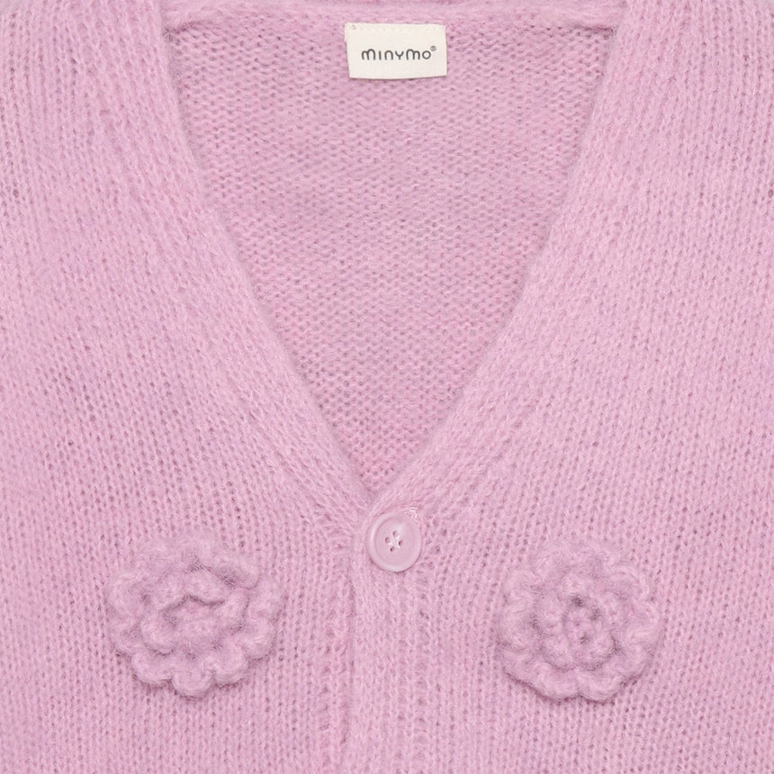 Cardigan Tricot Fleur 4-14ans-Minymo-AC1-144413-6204-CLÉMENT