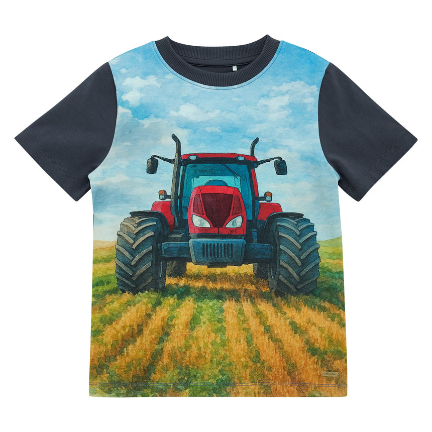 T-shirt Tracteur Rouge 3-8ans-Minymo-Marine-3-AC1-7008-CLÉMENT