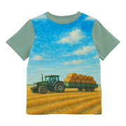 T-shirt Tracteur Vert 3-8ans-Minymo-Sauge-3-AC1-7016-CLÉMENT