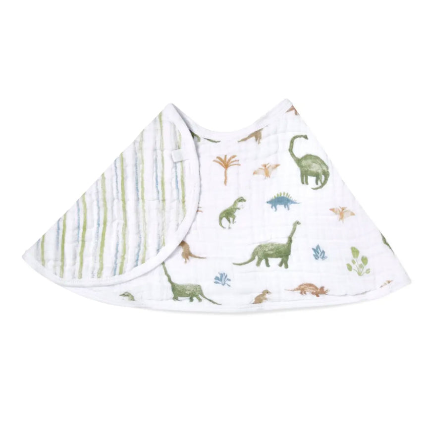 Bavoir Burpy en mousseline de coton Essentials - Dinosaures-Aden + Anais-ADE-EBBC10027-CLÉMENT