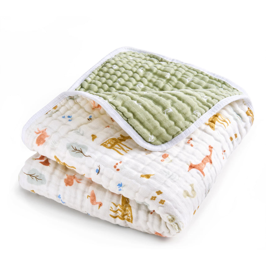 Couverture en Mousseline de Coton - Sage Woodland-Aden + Anais-ADE-EMBC10028-CLÉMENT