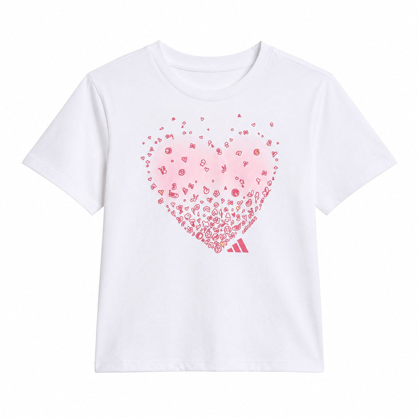 T-shirt Graphic Heart 8-16ans-Adidas-Blanc-S-ADI-KL6909-CLÉMENT