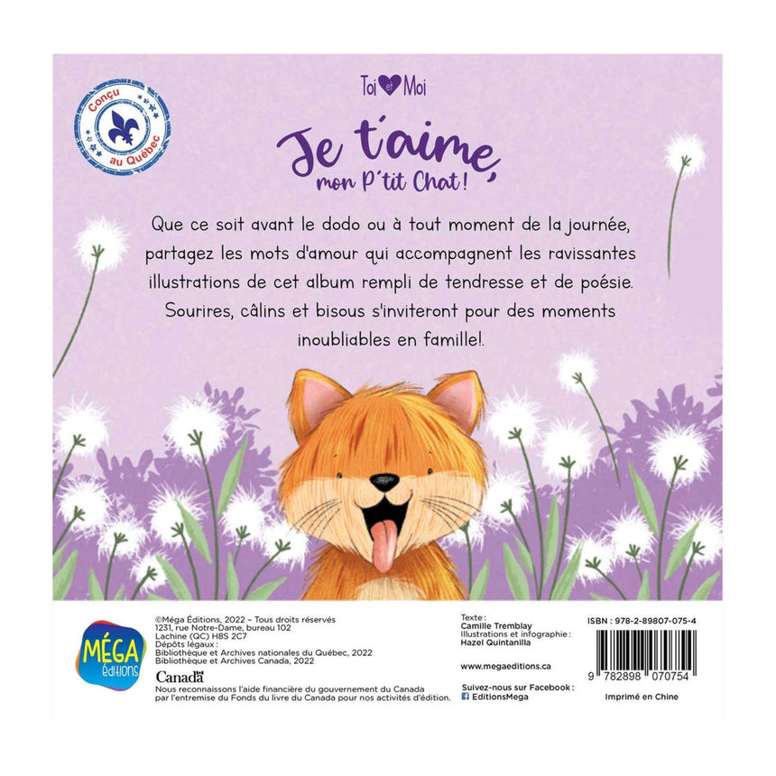 Je T'Aime Mon P'Tit Chat !-Clément - Librairie-ADP-854922-CLÉMENT