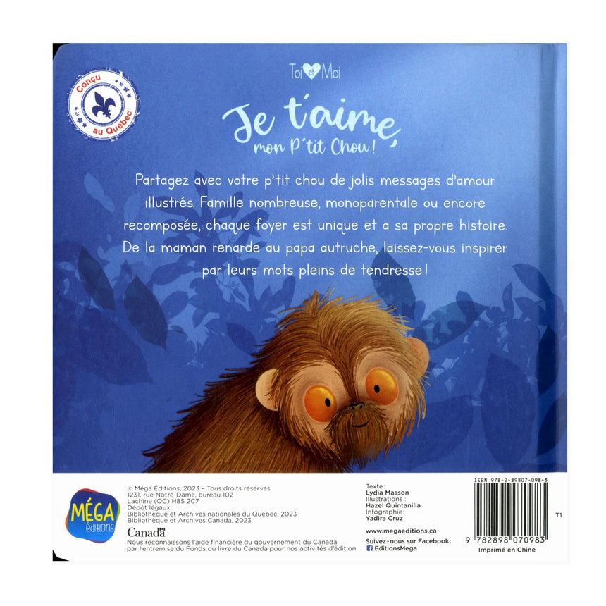 Je T'Aime Mon P'Tit Chou !-Clément - Librairie-ADP-878301-CLÉMENT