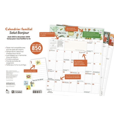 Calendrier Familial 2025-2026-Clément - Librairie-ADP-895507-CLÉMENT
