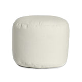 Pouf Repose-Pieds Rond - Blanc Nuage-Arico-AIC-2400101130-CLÉMENT