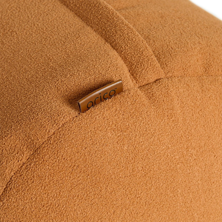 Pouf Repose-Pieds Rond - Orange Terracotta-Arico-AIC-2400101133-CLÉMENT