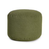 Pouf Repose-Pieds Rond - Vert Sauge-Arico-AIC-2400101134-CLÉMENT