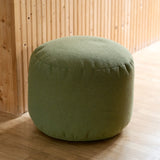 Pouf Repose-Pieds Rond - Vert Sauge-Arico-AIC-2400101134-CLÉMENT