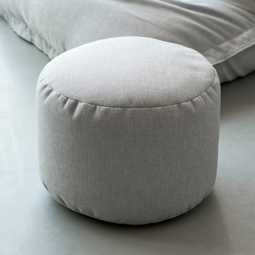Pouf Repose Pieds - Gris Galet-Arico-AIC-2400101183-CLÉMENT