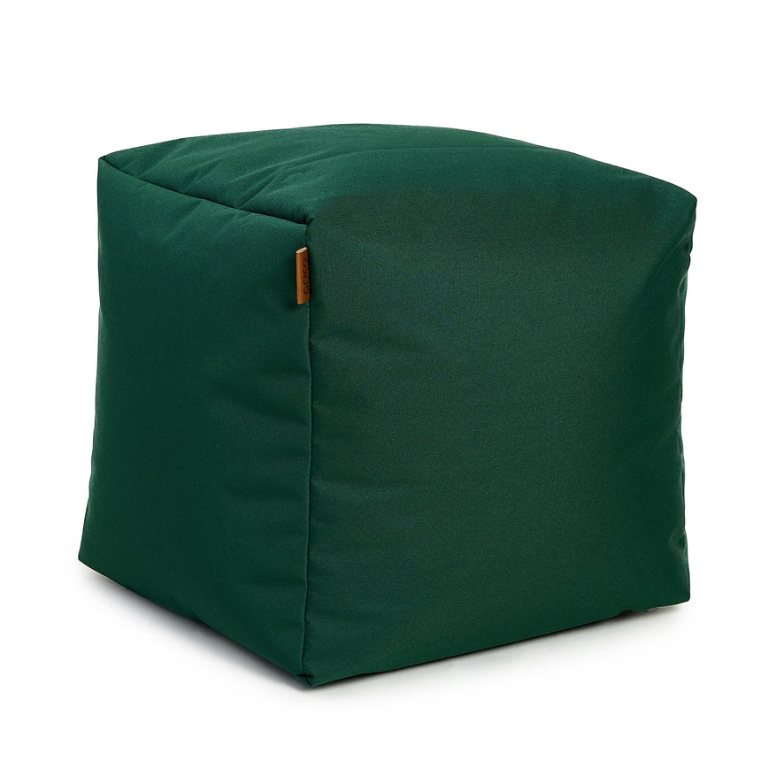 Pouf Repose-Pieds Carré - Vert Boréal-Arico-AIC-2400101190-CLÉMENT