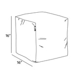 Pouf Repose-Pieds Carré - Vert Boréal-Arico-AIC-2400101190-CLÉMENT