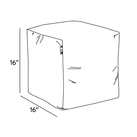 Pouf Repose-Pieds Carré - Vert Boréal-Arico-AIC-2400101190-CLÉMENT