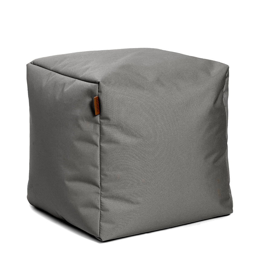 Pouf Repose-Pieds Carré - Charbon-Arico-AIC-2400101191-CLÉMENT
