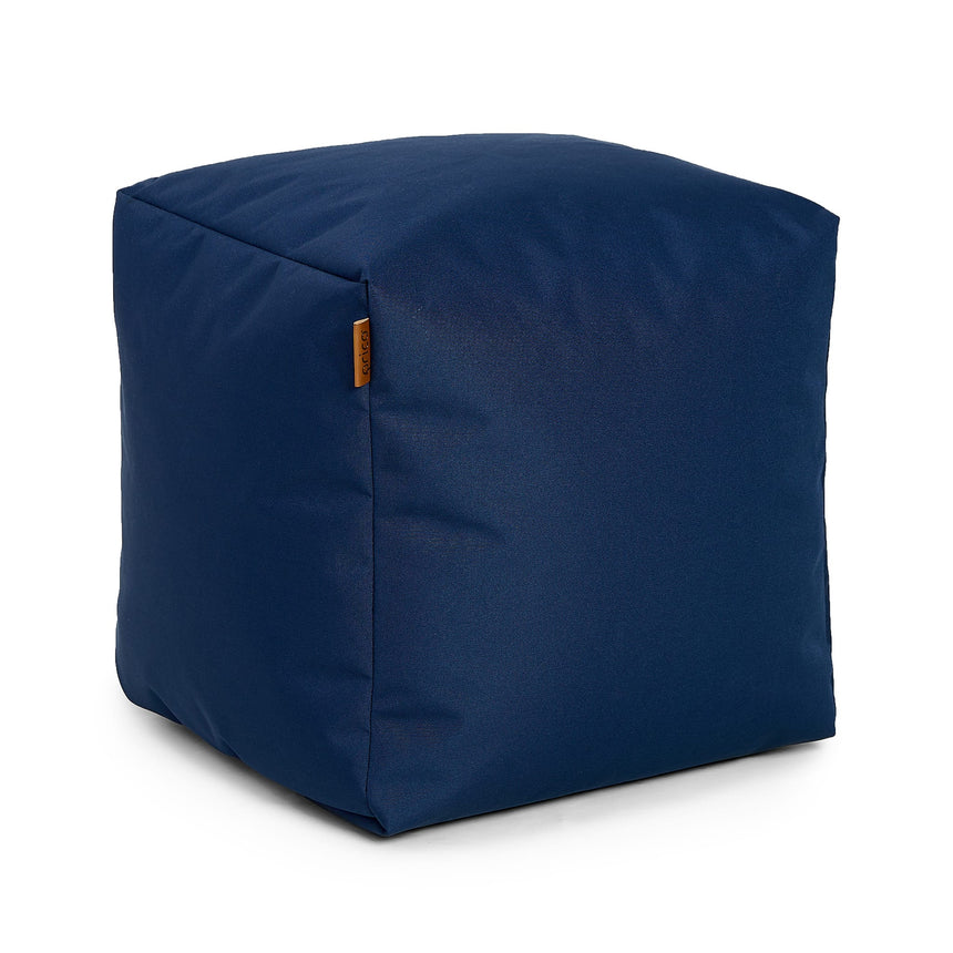 Pouf Repose-Pieds Carré - Marine-Arico-AIC-2400101195-CLÉMENT