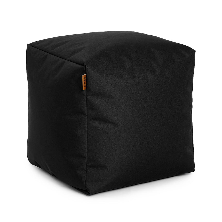 Pouf Repose-Pieds Carré - Noir-Arico-AIC-2400101197-CLÉMENT