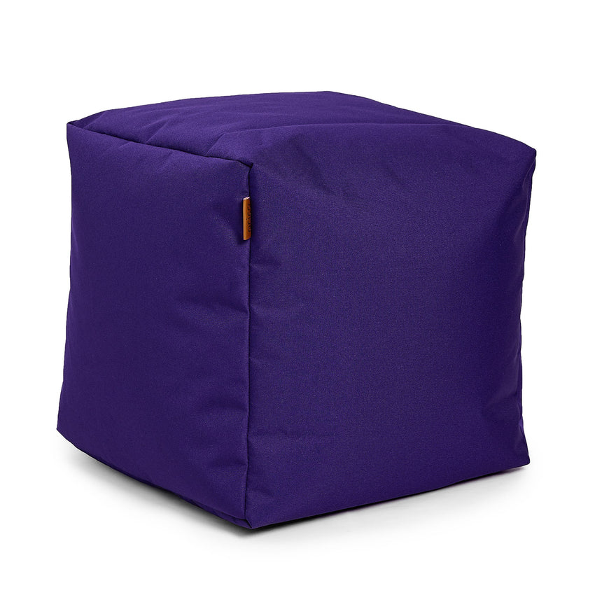 Pouf Repose-Pieds Carré - Violet-Arico-AIC-2400101200-CLÉMENT