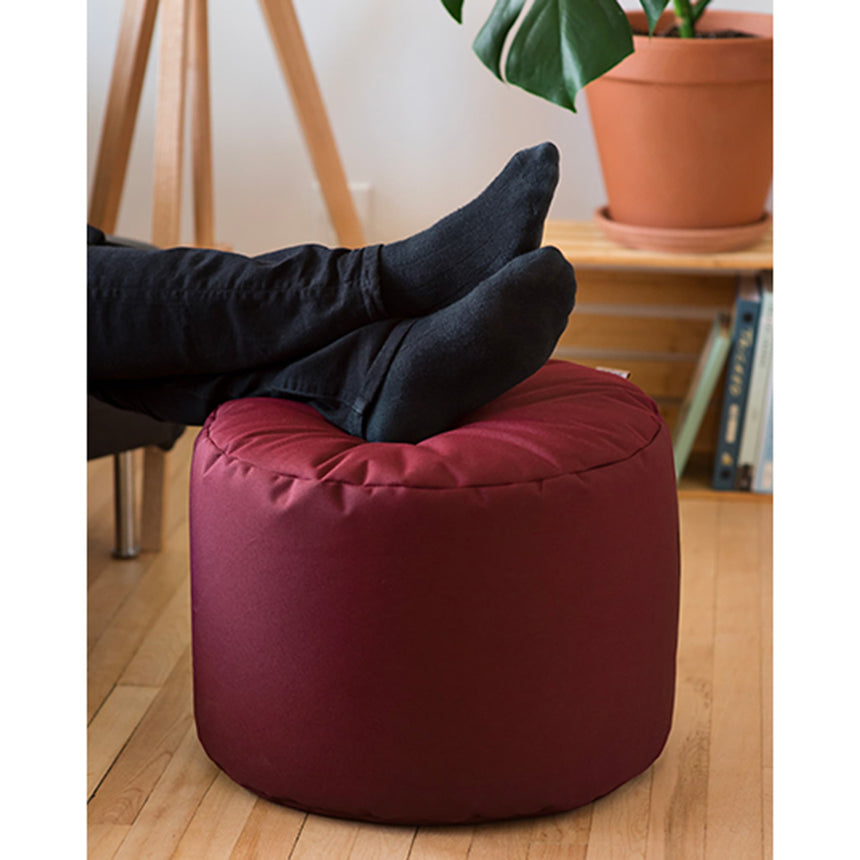 Pouf Repose-pieds Rond - Bordeaux-Arico-AIC-050001-CLÉMENT