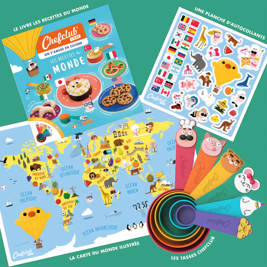 Coffret-Livre Les recettes du monde-Chefclub-AUT-2-29386-CLÉMENT