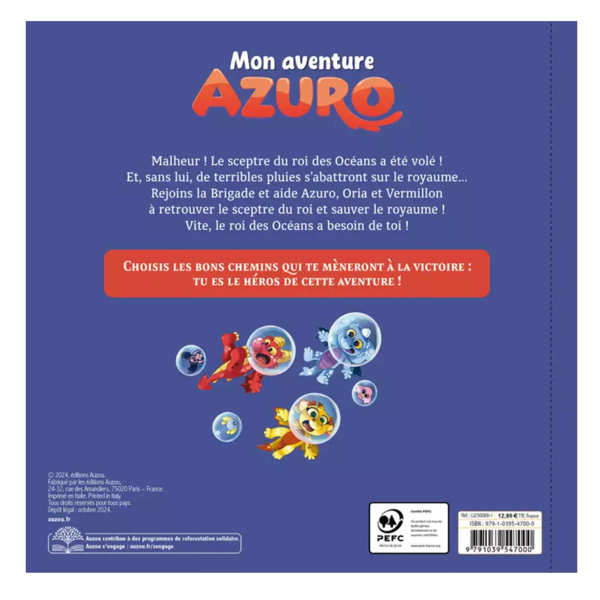 Mon Aventure Azuro - Le Trésor Perdu des Océans-Auzou-AUZ-791039547000-CLÉMENT