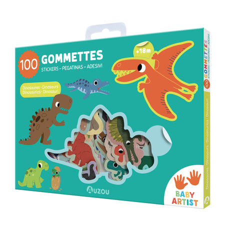 Dinosaures: 100 Gommettes-Auzou-AUZ-791039575508-CLÉMENT