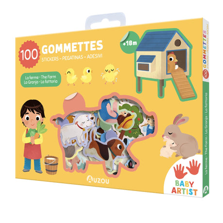 La Ferme: 100 Gommettes-Auzou-AUZ-791039575515-CLÉMENT