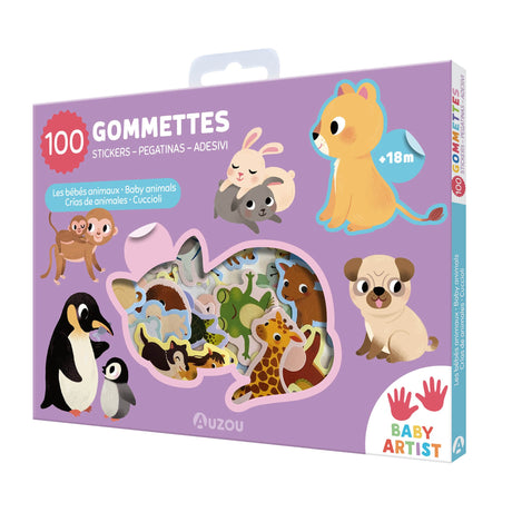 Bébés Animaux: 100 Gommettes-Auzou-AUZ-791039577106-CLÉMENT