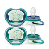 Suce Ultra Air Nighttime 6-18 mois Étoile Endormie / Lune (2)-Philips Avent-AVE-PASCF37613-CLÉMENT