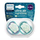 Suce Ultra Air Nighttime 6-18 mois Étoile Endormie / Lune (2)-Philips Avent-AVE-PASCF37613-CLÉMENT