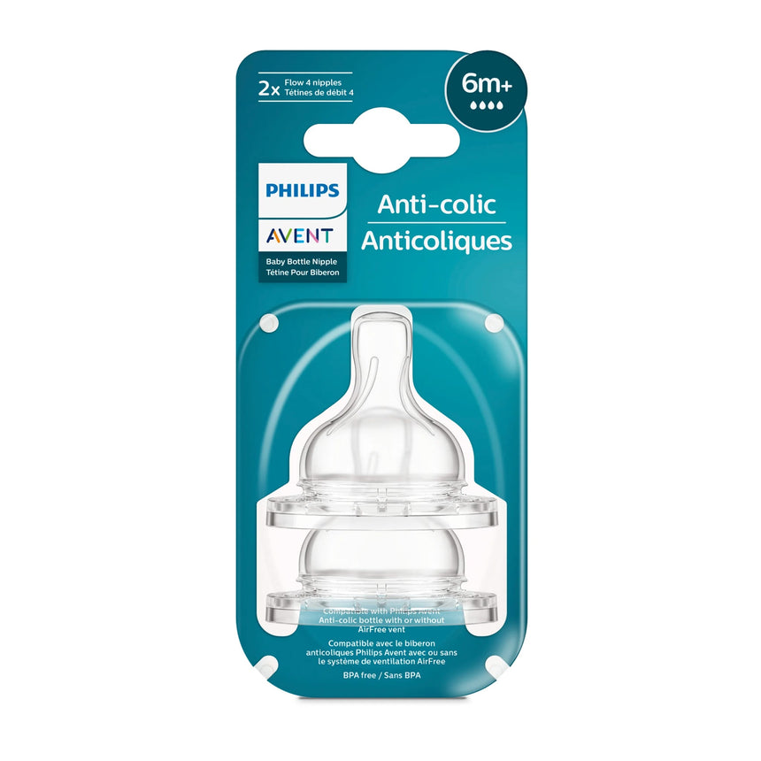 Tétines Anticolique (2) Niveau 4 pour 6mois+-Philips Avent-AVE-PASCY76402-CLÉMENT