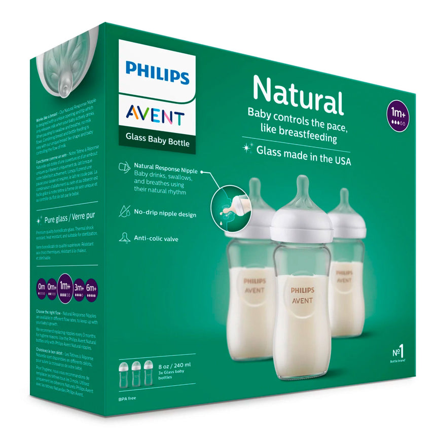 Biberon Verre (3) Naturel 8oz-Philips Avent-AVE-PASCY91303-CLÉMENT