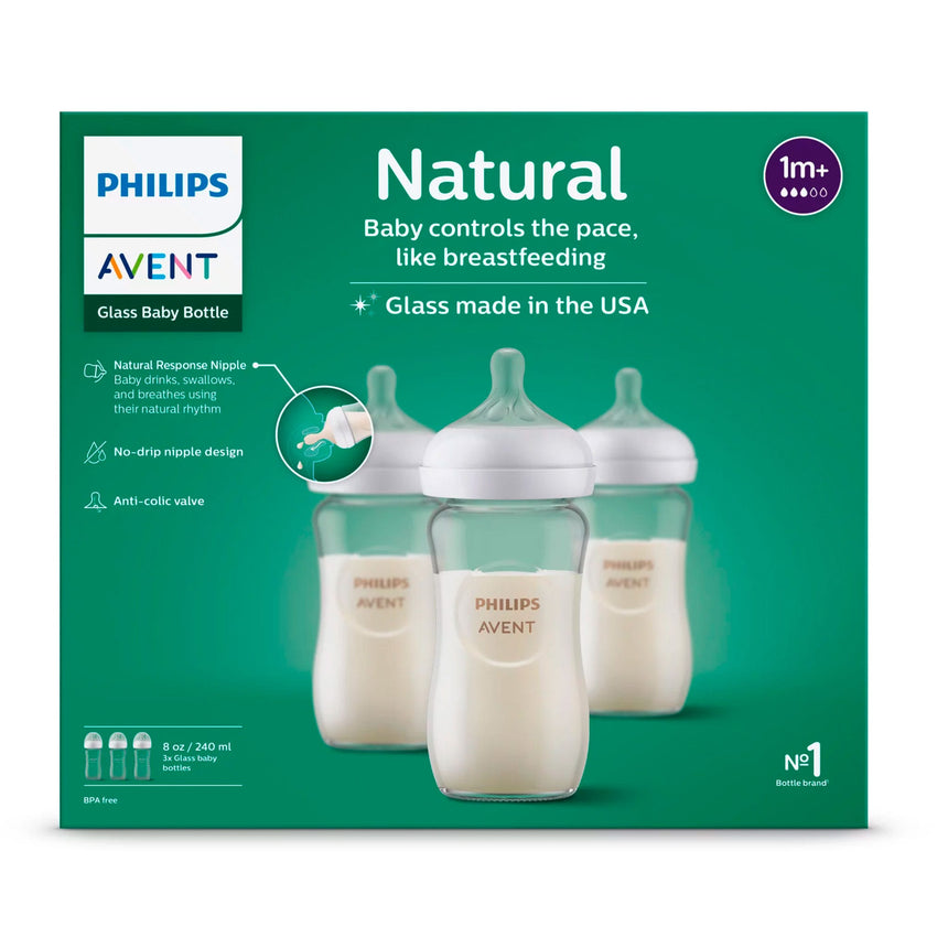 Biberon Verre (3) Naturel 8oz-Philips Avent-AVE-PASCY91303-CLÉMENT