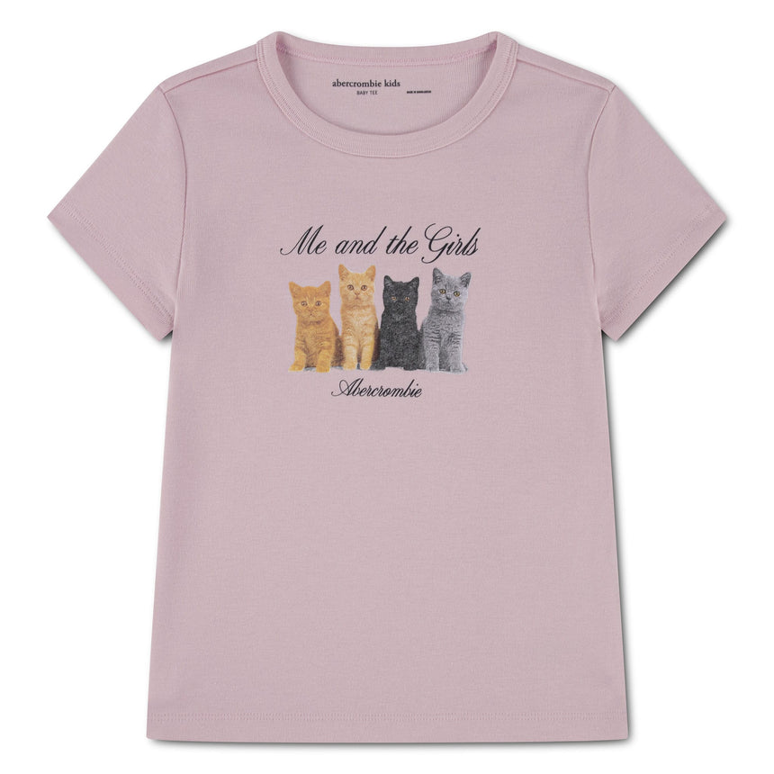 T-shirt Me & The Girls 5-18ans-Abercrombie Kids-Rose-7-8-A&F-43AN34-AGX-CLÉMENT