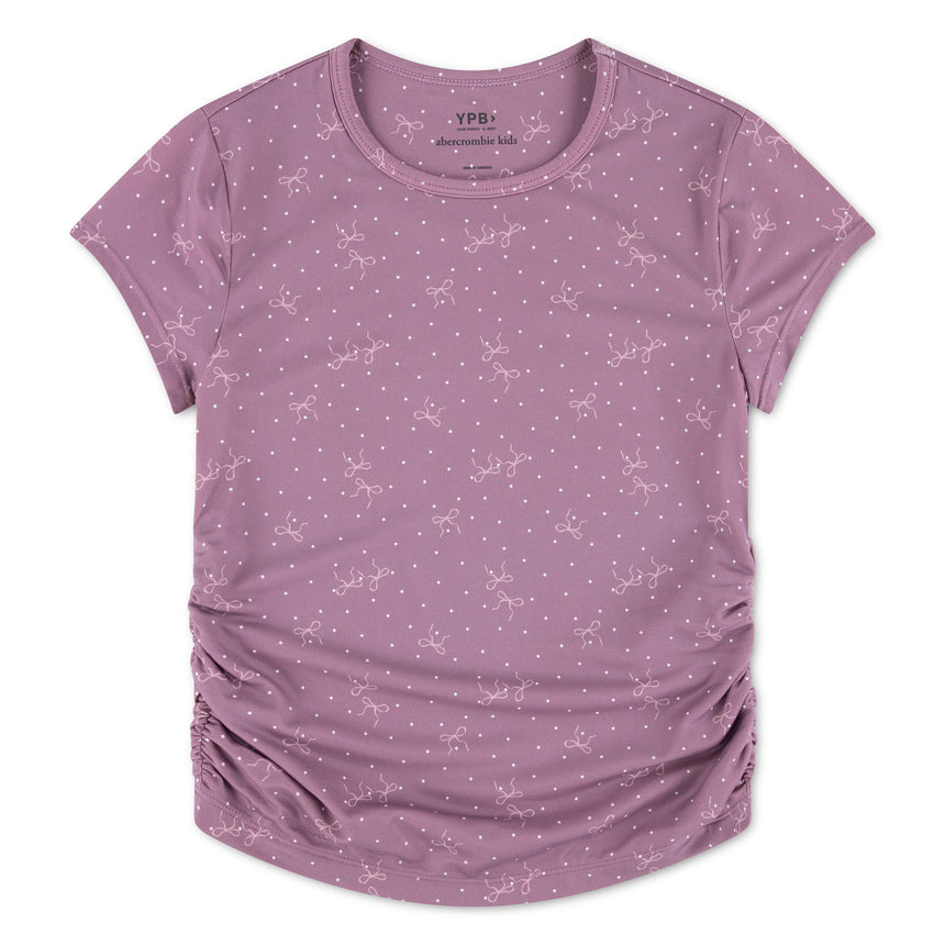 T-shirt Ypb Side Ruched 5-18ans-Abercrombie Kids-Mauve-7-8-A&F-43AW46-PH2-CLÉMENT