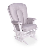 Chaise Berçante Bois - Blanc- Tissus sur commande spéciale-Goberce-Harper 097-GBE-B45-CHAISE-BLANC-CLÉMENT