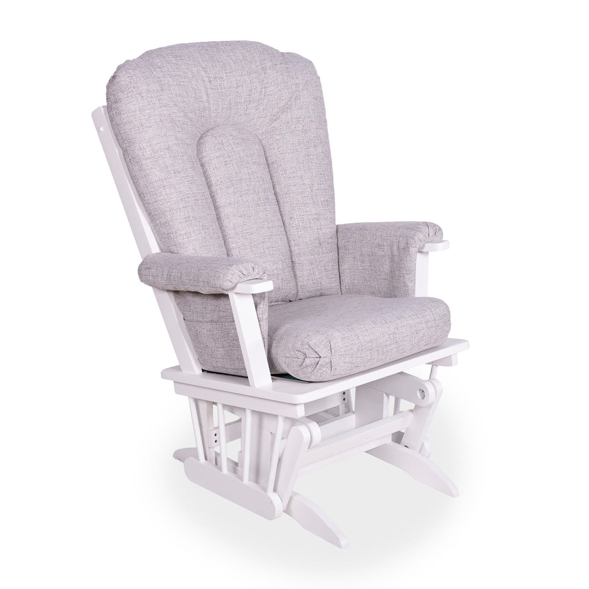 Chaise Berçante Bois - Blanc- Tissus sur commande spéciale-Goberce-Lima 061-GBE-B45-CHAISE-BLANC-CLÉMENT