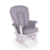 Chaise Berçante Bois - Blanc- Tissus sur commande spéciale-Goberce-Reboot 061-GBE-B45-CHAISE-BLANC-CLÉMENT
