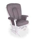 Chaise Berçante Bois - Blanc- Tissus sur commande spéciale-Goberce-Structure 060-GBE-B45-CHAISE-BLANC-CLÉMENT