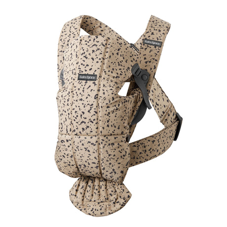 Porte-Bébé Mini - Wooven Imprimé Beige / Gris Foncé-Babybjorn-BAJ-021038CA-CLÉMENT
