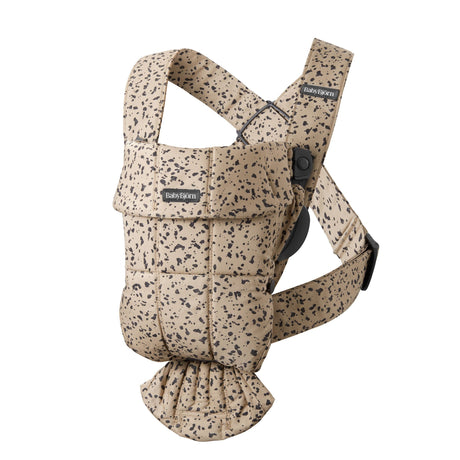 Porte-Bébé Mini - Wooven Imprimé Beige / Gris Foncé-Babybjorn-BAJ-021038CA-CLÉMENT