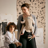 Porte-Bébé Mini - Wooven Imprimé Beige / Gris Foncé-Babybjorn-BAJ-021038CA-CLÉMENT
