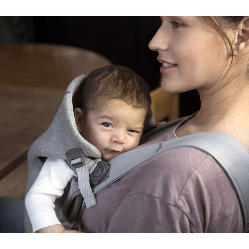 Porte-Bébé Mini 3D Jersey - Gris Light-Babybjorn-BAJ-021072CA-CLÉMENT