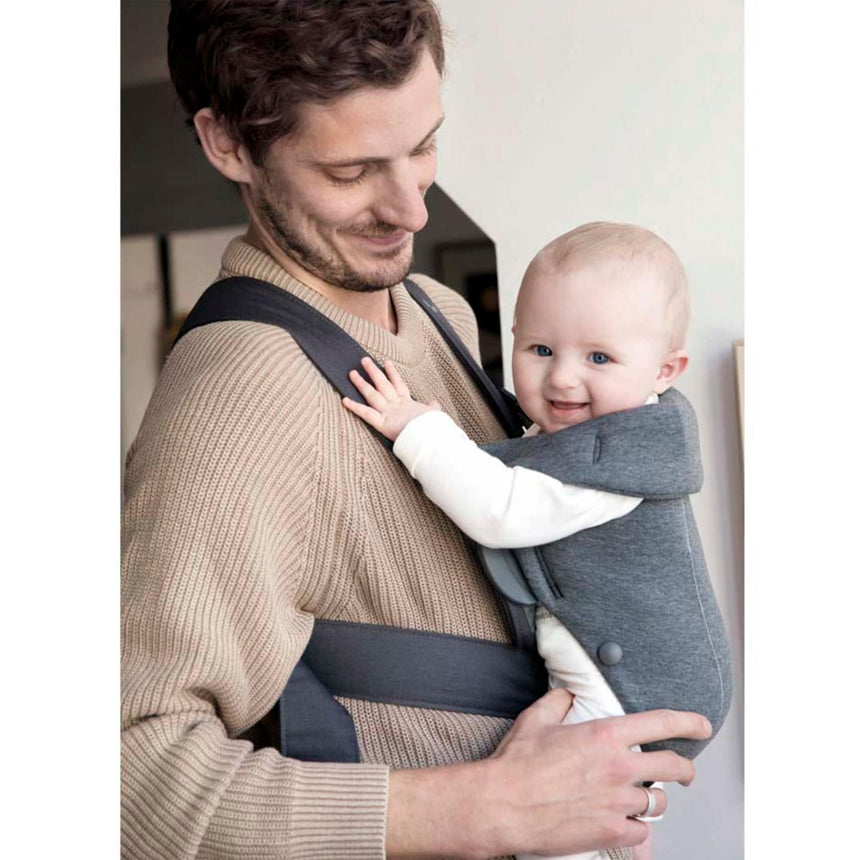 Porte-Bébé Mini 3D Jersey - Gris Foncé-Babybjorn-BAJ-021084CA-CLÉMENT