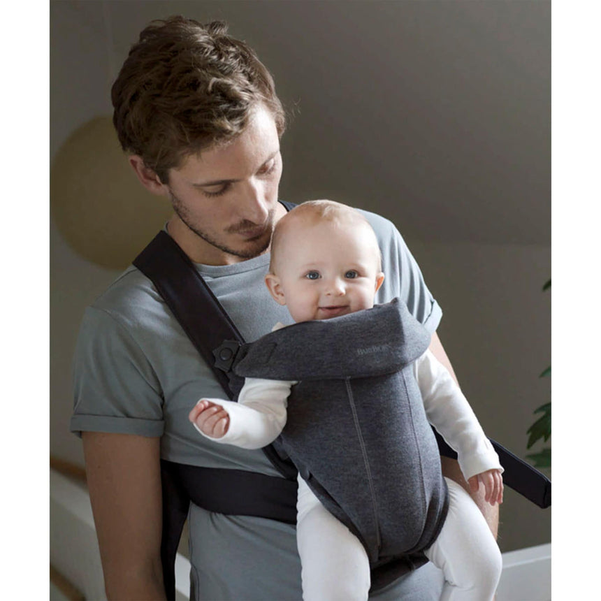 Porte-Bébé Mini 3D Jersey - Gris Foncé-Babybjorn-BAJ-021084CA-CLÉMENT