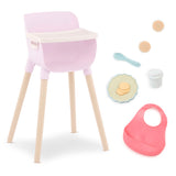 Chaise Haute & Ensemble d'Alimentation pour Poupée-Babi-BBI-024LBY7706-CLÉMENT